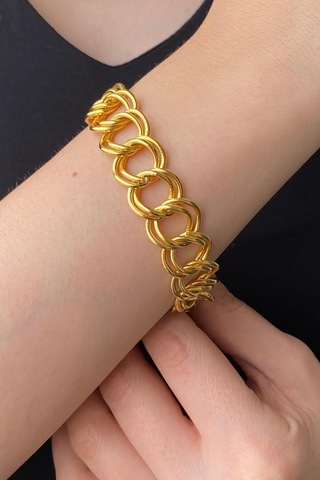 Zümrüt Sarraf 14 Ayar Altın Kadın Samanyolu Bileklik Sarı Altın