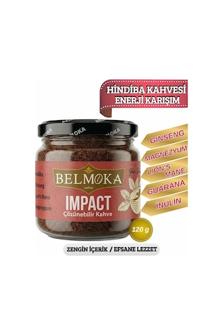 Belmoka Impact Ginseng Lion's mane Guarana Magnezyum ve İnülin Katkılı Hindiba Kahvesi 120 G
