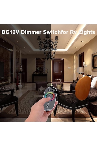 Dokunmatik Kumandalı Rgb Şerit Led Kontrol Devresi Cihaz 644-tou-rf-rgb18a Siyah 432w 12-24v Uzaktan Kumanda Rf RGB