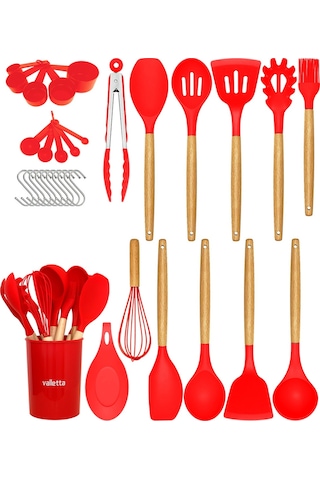 Valletta Mikla Isıya Dayanıklı 33 Parça Silikon Spatula Seti