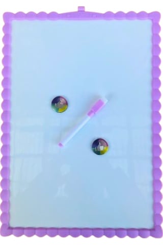 Çocuklar İçin Magnetik Çift Taraflı Yazı Tahtası 28x39.5 Cm Mor Mor