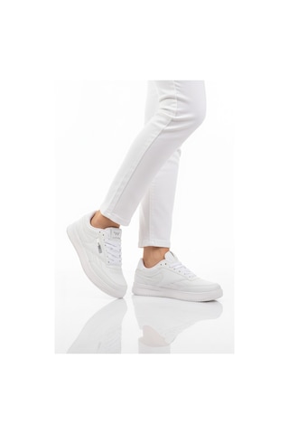 Beyaz Bağcıklı Hafif Cilt Unisex Spor Ayakkabı Marlow G Beyaz-beyaz