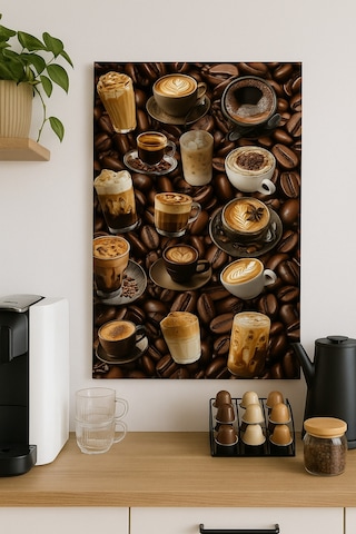 Kahve Tutkusu Barista Sanatı Ve Sıcak Enerji Cam Tablo