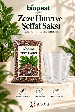 Zeze Harcı 3 Litre + 1 Adet 0,75 L Şeffaf Delikli Saksı Seti