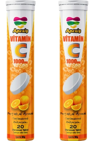 Apexis Vitamin C 1000 Mg 20 Efervesan Tablet 2 Adet