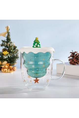 Suntek Yılbaşı Elemanları Mutfak Için Cam Kahve Noel-ağacı Noel Ağacı