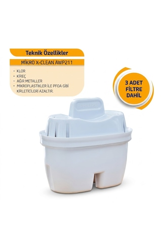Philips Awp211 Micro X-clean Su Arıtma Filtresi Üçlü 3'lü