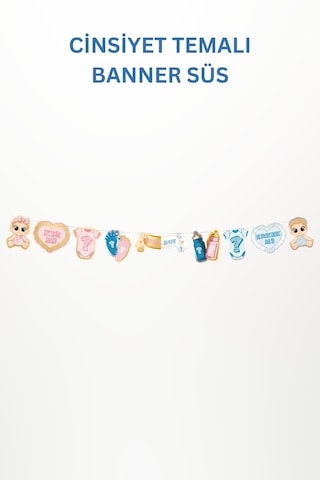 Cinsiyet Temalı Dekor Banner Süs Kız Mı Erkek Mi Baby Shower Gender Reveal Parti Süsü Pembe Mavi