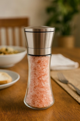 Cam Metal Kapaklı Baharat Öğütücü 250 Ml Şeffaf