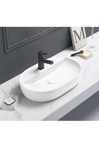 Puroser Letoon White Tezgah Üstü Çanak Lavabo