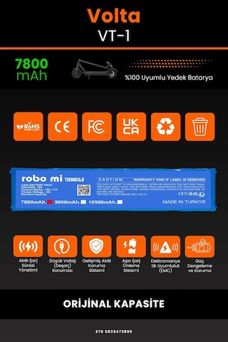 Volta VT-1 /36v 7800mAh Elektrikli Scooter Bataryası