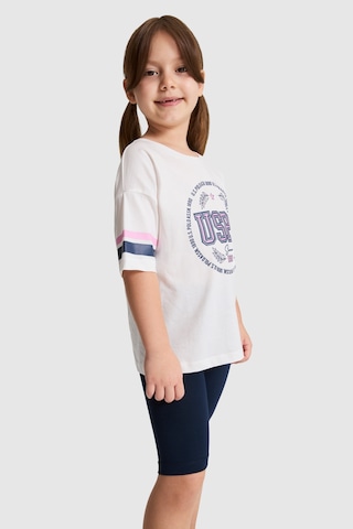 U.S. Polo Assn. Kız Çocuk Beyaz Pijama Takım 50326610-vr013