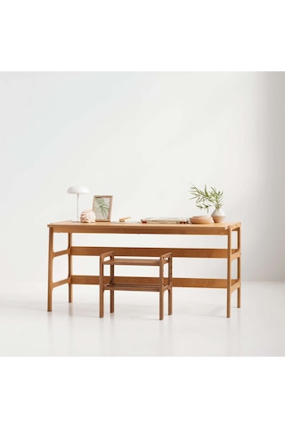 Woodesk Elara Ahşap Çalışma Masası, Natural Renk Cpt4637-150 Naturel