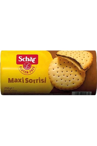 Schar Maxi Sorrisi 250g Glutensiz Kakao Kremalı Bisküvi