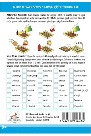 25 Adet 10 Farklı Renk Zambak Tohumu + 10 Adet Süs Yoncası N113092