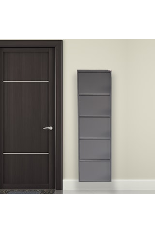 5'li Metal Ayakkabılık - Antrasit