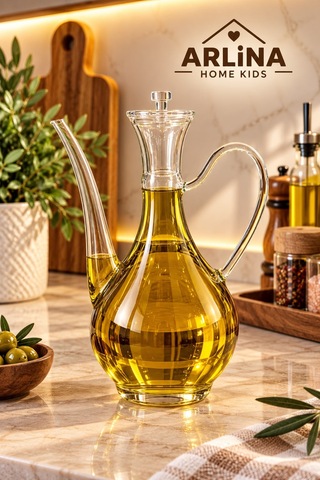 750 Ml İbrik Model Cam Yağlık Şeffaf