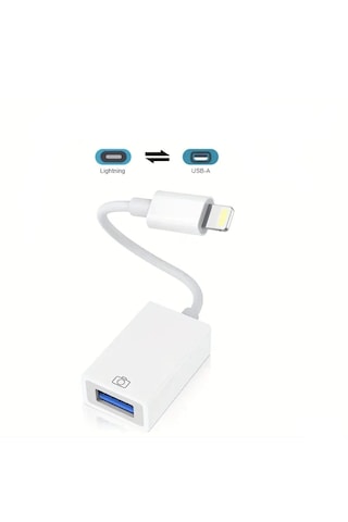 E-kervan Apple Uyumlu iPhone Lightning To Usb Çevirici Dönüştürücü Tak Ve Çalıştır 1 Adet