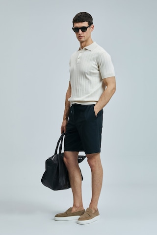 Lufian Erkek Aler Spor Slim Fit Chino Şort 111210079 Siyah Siyah