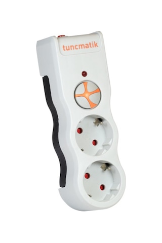 Tunçmatik TSK19021 2'li 1050 J Akım Korumalı Priz Beyaz
