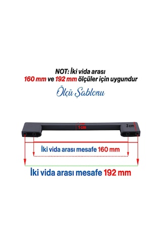 Lexroo 20 Adet Köprü 160 Mm Siyah Mobilya Mutfak Çekmece Dolabı Dolap Kulbu Kulpu Kulpları