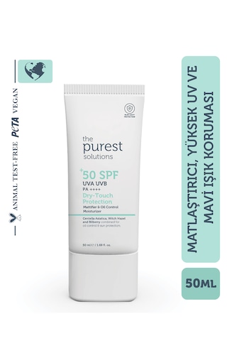 The Purest Solution Yağlı Ciltler İçin Mat Bitişli Güneş Kremi SPF50+ 50 ML