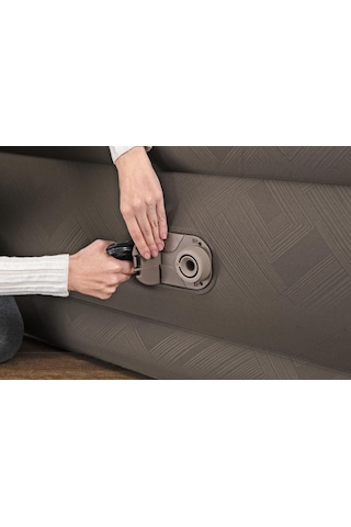 Bestway 69145 Fortech Yorgan Yüzeyli Çift Kişilik Dahili Pompalı Şişme Yatak 2.03m X 1.52m X 51cm Kahverengi
