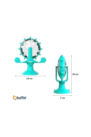 Jasmine Glow Vantuzlu Zilli İnteraktif Dönebilen Mama Kaplı Renkli Eğlenceli Eğitici Kedi Oyuncağı