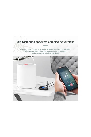 Geeksen C41 Bluetooth 5.0 Alıcı-verici, Mikrofonlu, Tf Kart Desteği, 3.5mm/fiber/koaksiyel Arayüzlü Ses Adaptörü Siyah