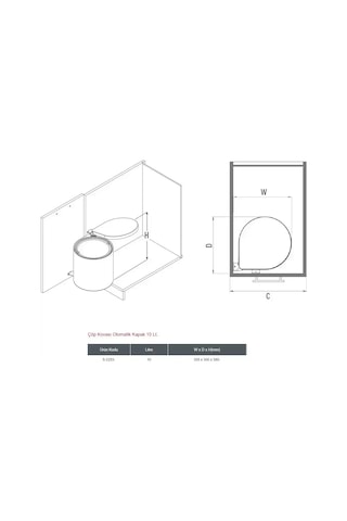 Starax 40 Cm Çöp Kovası Antrasit Renk Otomatik Kapak 10 Litre S-2253-a