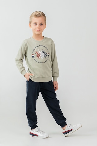 U.S. Polo Assn. Erkek Çocuk Baskılı Yeşil Uzun Kol Eşofman Takımı Us2607-c-v2 Us2607-c-v2