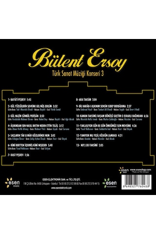 Bülent Ersoy - Türk Sanat Müziği Konseri 3 Cd