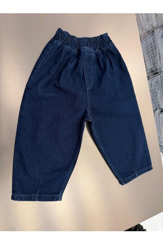 Magu Unisex Çocuk Pamuklu Koyu Lacivert Denim Pantolon