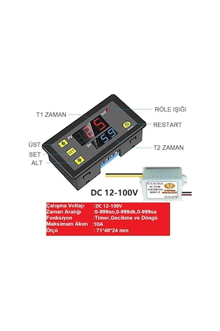 T3230 Dc12-100v 10a Güneş Paneli Zaman Rölesi