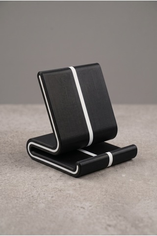 Vero Siyah Beyaz Şeritli Telefon Ve Tablet Standı Siyah - Beyaz