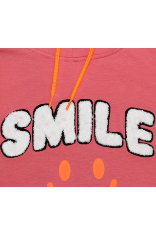 Milenawear By Milena Kız Çocuk Smile Baskı Sweatshırt Nar Çiçeği