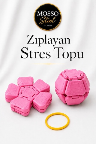 Zıplayan Stres Topu Clicker Stres Topu Lastik Mekanizmalı 3d Baskı Mekanik Fidget Oyuncak Ms-8