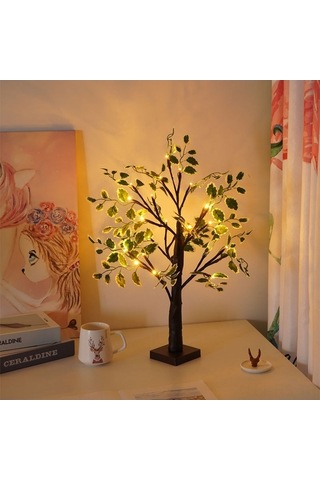 Besthome1 60cm Kahverengi Ağaç Işığ, Soğuk Beyaz, Mutfak & Oda Dekoru, Noel Partisi, Kolay Kurulum, Led Enerji Tasarruflu Diğer