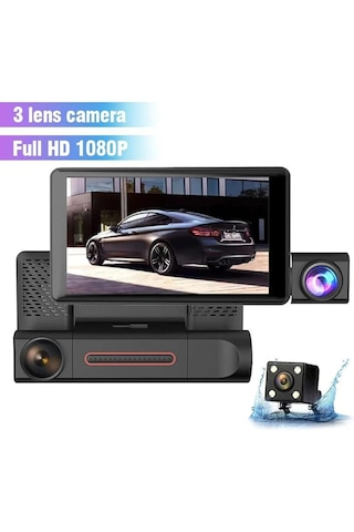 3 Yönlü Araç Kamerası 1080P Full HD Gece Görüş Geri Görüş | Wifi | G-Sensör |