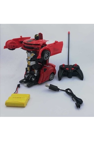 Uzaktan Kumandalı Robota Dönüşen Araba Şarjlı Transformers Robot