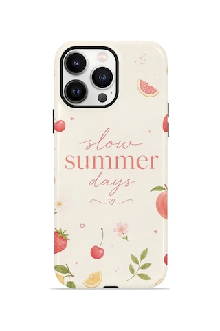 Apple iPhone Uyumlu 14 Pro Max Vorian Çift Katmanlı Magsafe Kılıf Slow Summer Days