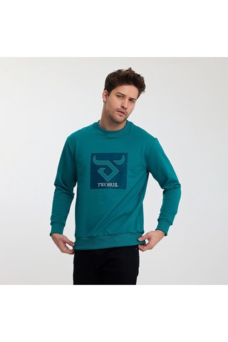 Twobull OSLO Erkek Petrol Sweatshirt