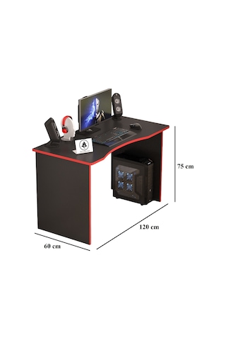 Oyuncu Masası Gamer Model Çalışma Masası Siyah-kırmızı Model Çok Renkli