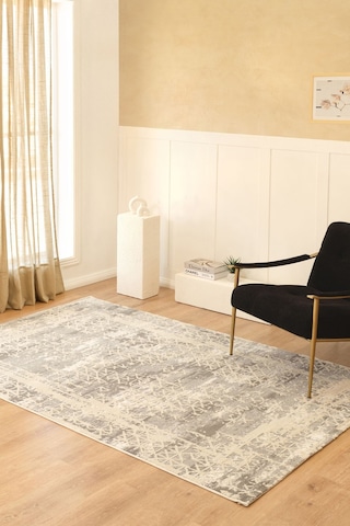 Kaşmir Halı 7/24 Sahara Marta Gri 200x290 CM Salon Mutfak Halısı Yolluk Kilim