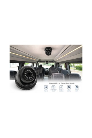 Audiomax Dome Kamera - 10 Metre Kablolu 12v Kamera - Audiomax Mx-74 Araç Dome Kamerası