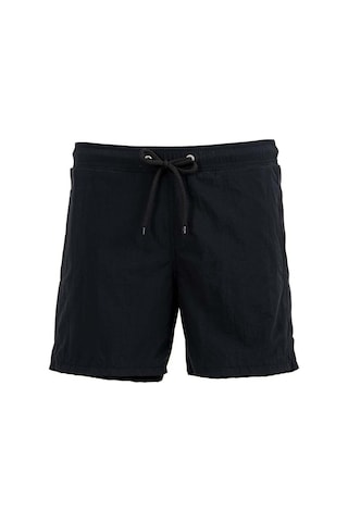 Siyah Su İtici Özellikli Naylon Kumaş Düz Renk Basic Erkek Plaj Deniz Şort Mayo - 540-siyah 001