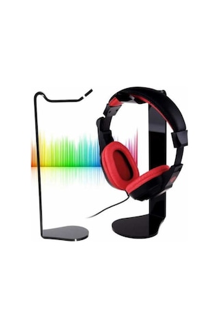 Oyuncu Kulaklık Standı Askı Masa Üstü Müzik Ünitesi Stant Tutucu