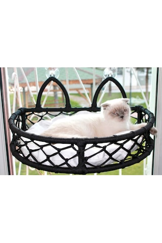 Homedora Cedric Kedi Cam Yatağı & Cam Askılı Vantuzlu Kedi Yatağı