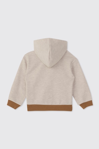 Panço Erkek Çocuk Fermuarlı Sweatshirt Bej-melanj
