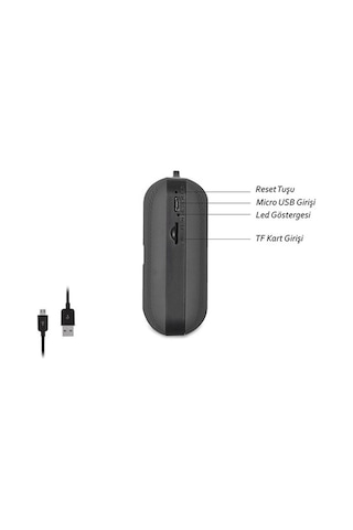 Mikado Md-22Bt Sd-Fm Destekli Bluetooth Şarjlı Hoparlör ( Siyah )